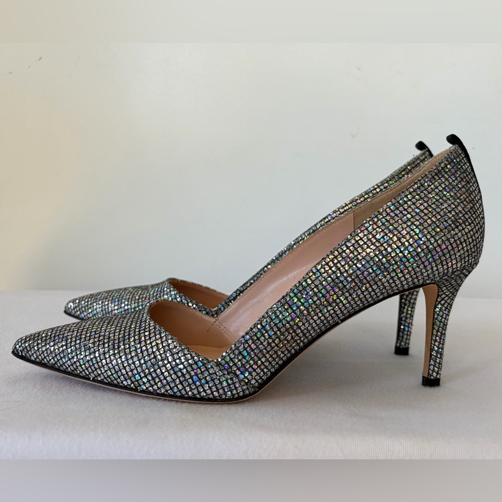 🚫sold🚫SJP Sarah Jessica Parker NWOB Nirvana Scintillate Pumps,silver, 37.5 - Picture 5 of 12